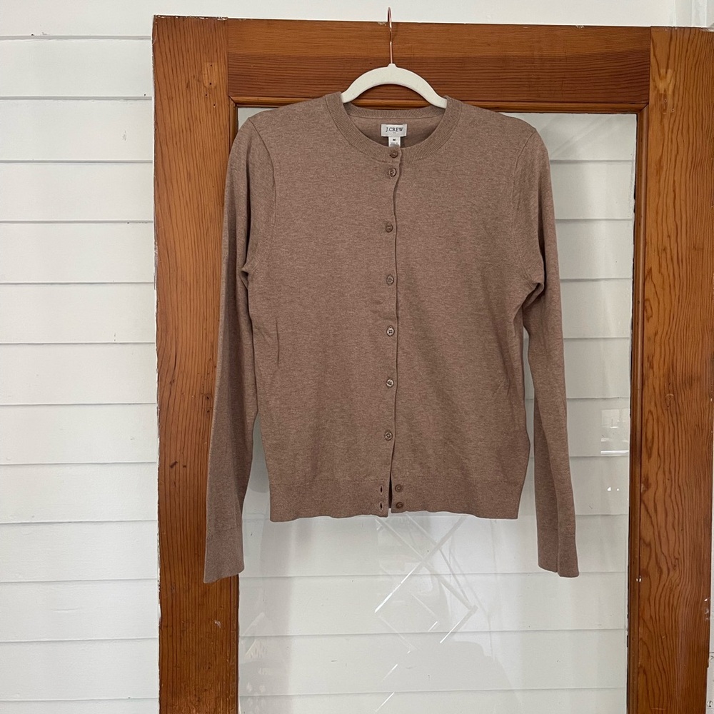 J. Crew Light Brown Button-Up Cardigan